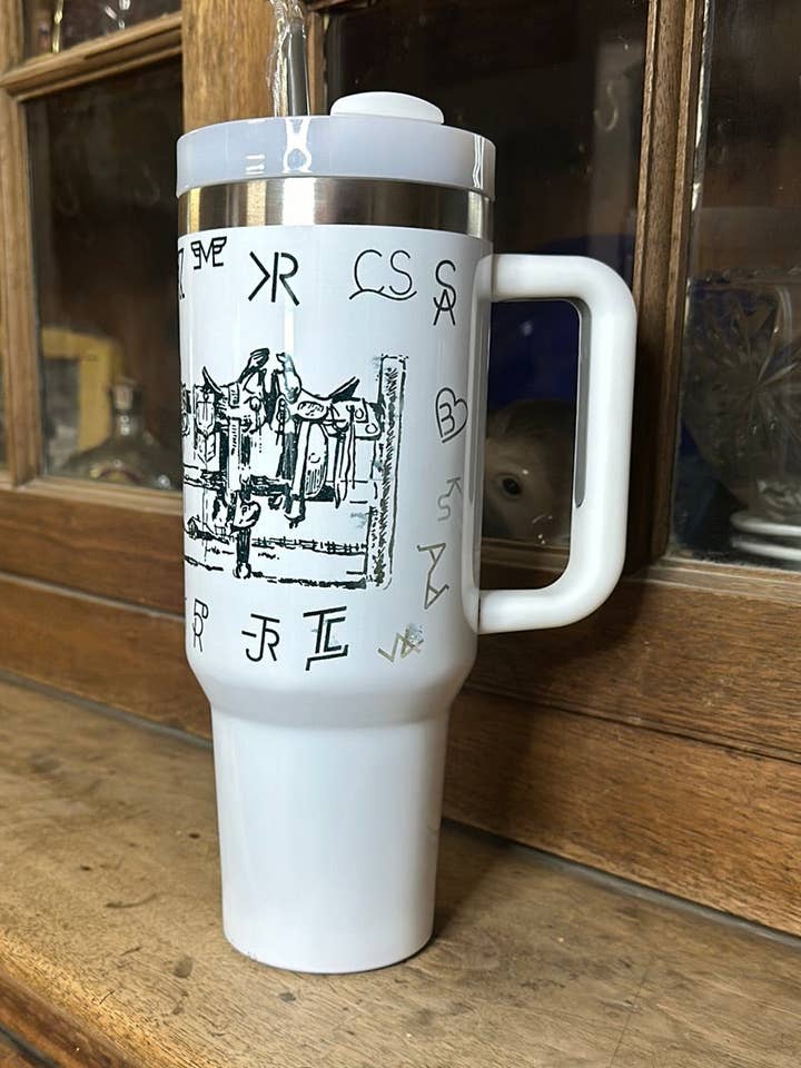 Selle - Gobelet Wild West pour la vente par Diamond Horseshoe Trading Co