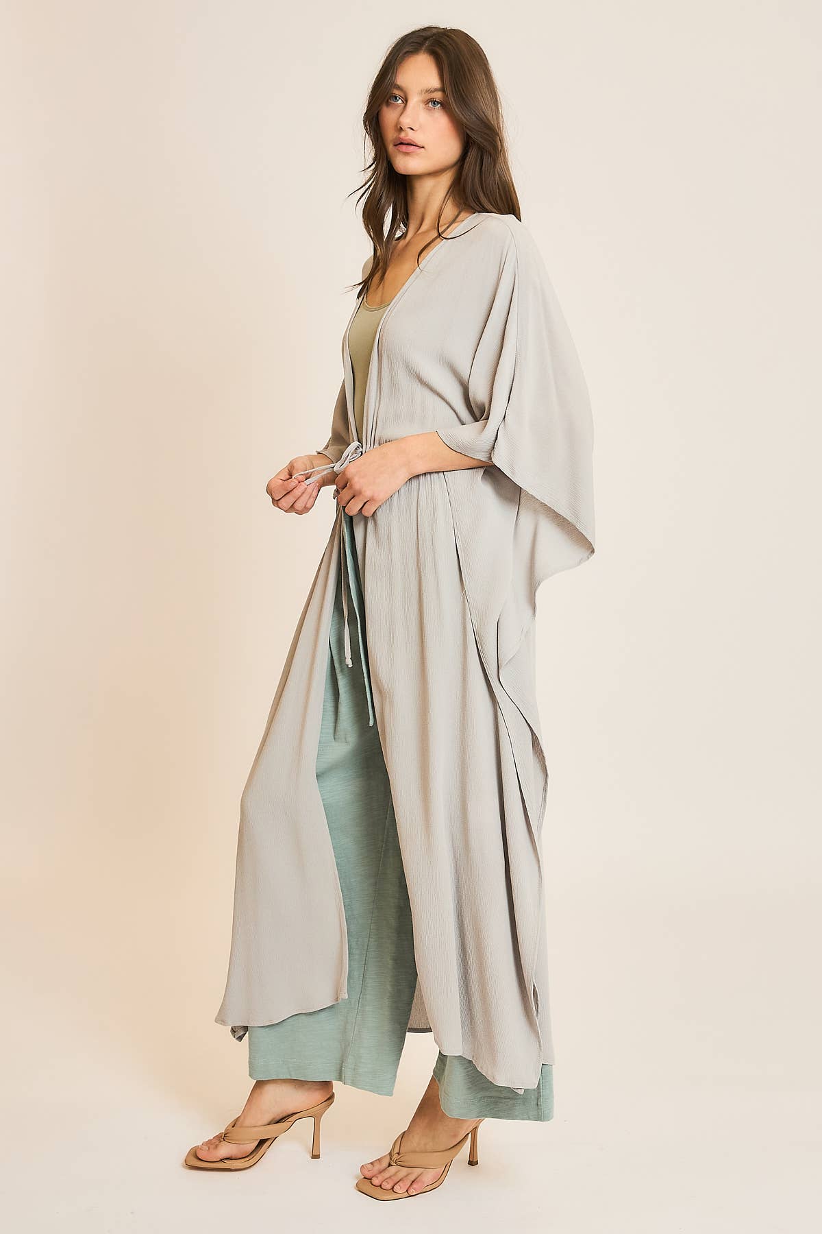 Wishlist Apparel - Wholesale Kimono - Women's - KIMONO COVER-UP WITH WAIST TIE / WL22-75001