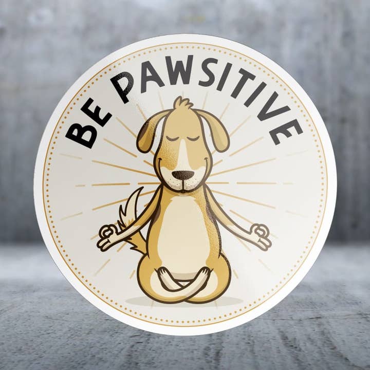 Sei Pfotimistisch - Aufkleber für den Großhandel von Two Feet Treats