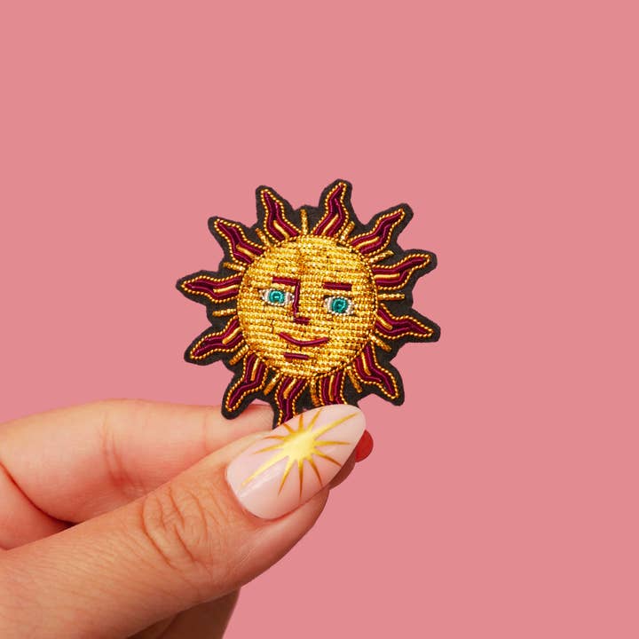 MALICIEUSE - Wholesale Brooch - Handmade Magic Sun Brooch Cannetille Embroidery - Mystic