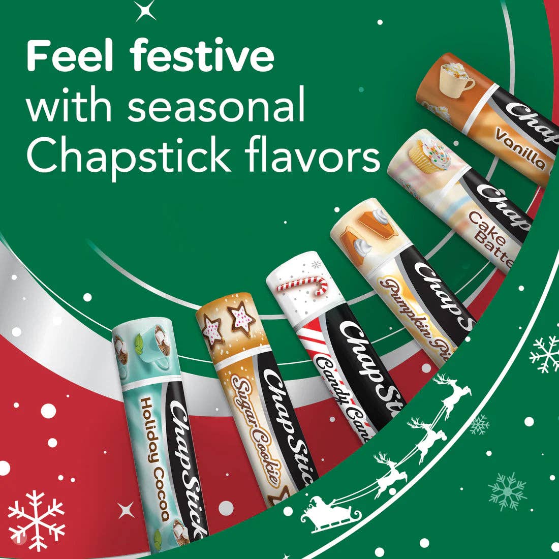 First Choice Buying – Conjunto de protetor labial por atacado – Coleção de Natal ChapStick Pack Variedade de 3 Unidades: Candy Cane, Chocolate Quente, Bolacha de Açúcar1