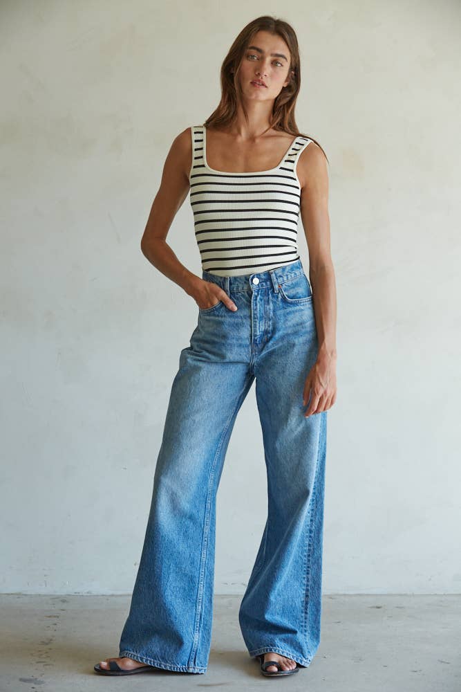 By Together - Wholesale Bodysuit - Dames - S1243N | Naadloos geribd bodysuit van gebreide nylon en spandex met vierkante hals8