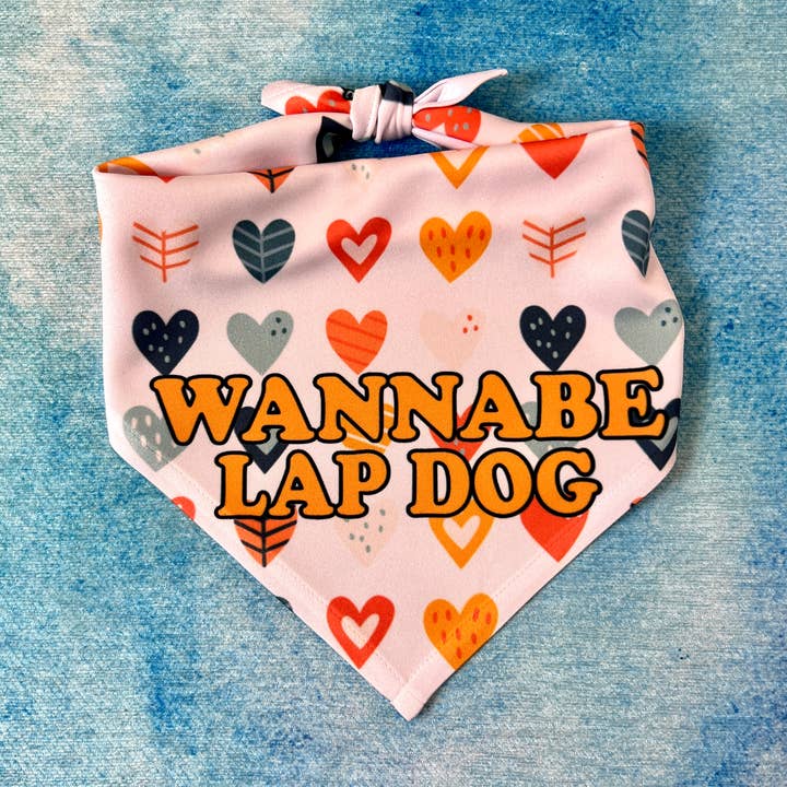 Wanna Be Lap Dog | Bandana amusant pour chien pour la vente par The Dapper Paw