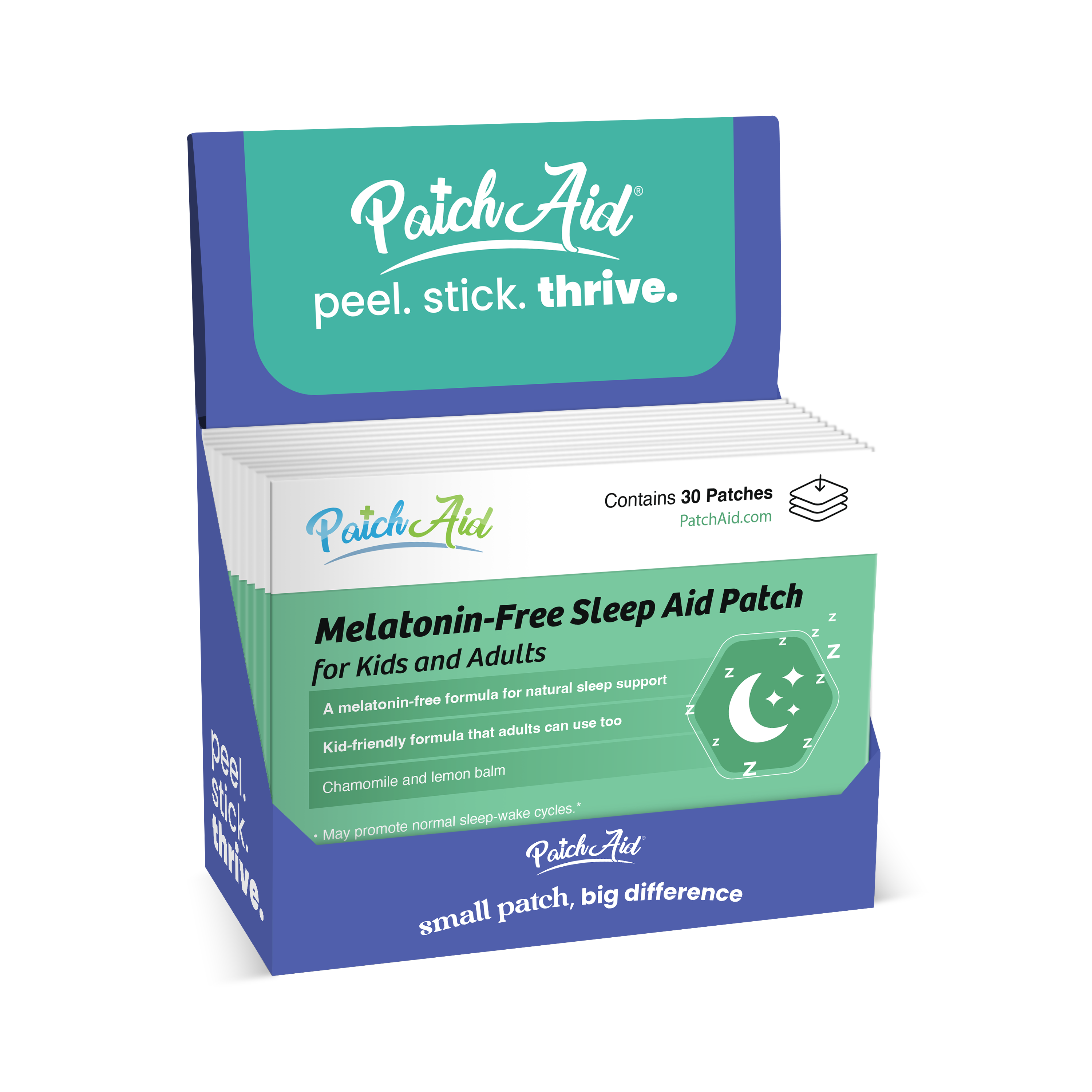 PatchAid - Wholesale Oral Supplement/Vitamin - Kids Sleep Aid Topical Patch - Melatonin-Free Sleep Aid0