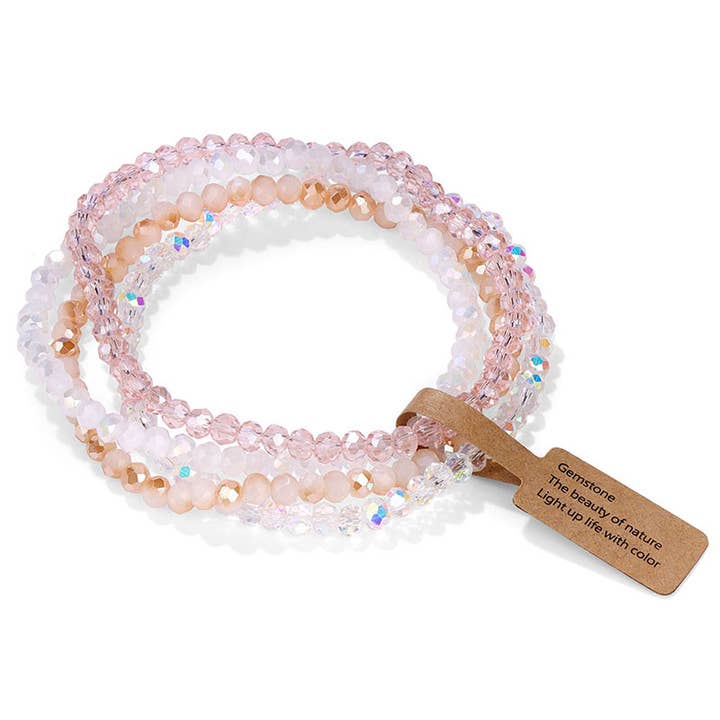 NINEXIS - Wholesale Jewelry Set - CWAJE1185_GLASS BEAD 4 SET BRACELET