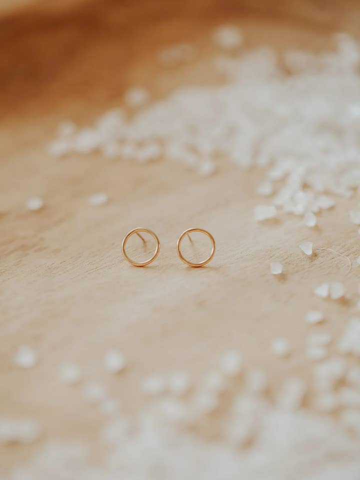 Eclipse Studs | 14kt Gold Fill + Sterling Silver for wholesale by Hello Adorn