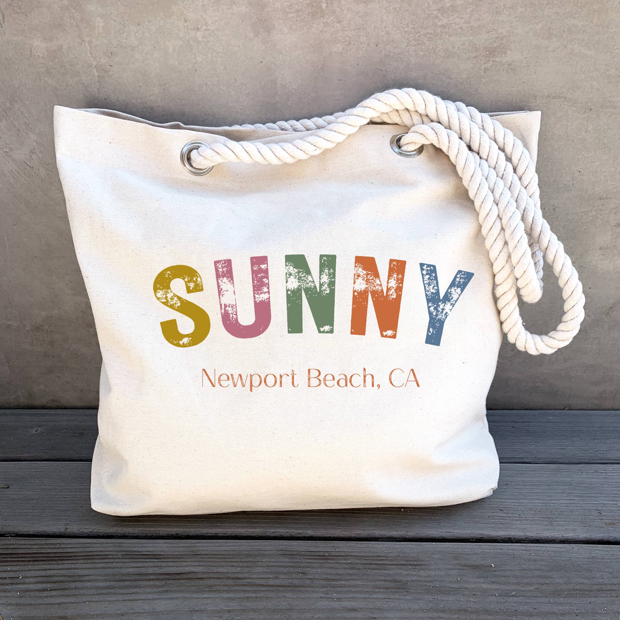 Sockprints - Wholesale Tote Bag - Women's - Custom Beach Tote with Rope Handles – Salty, Sandy, Sunny2