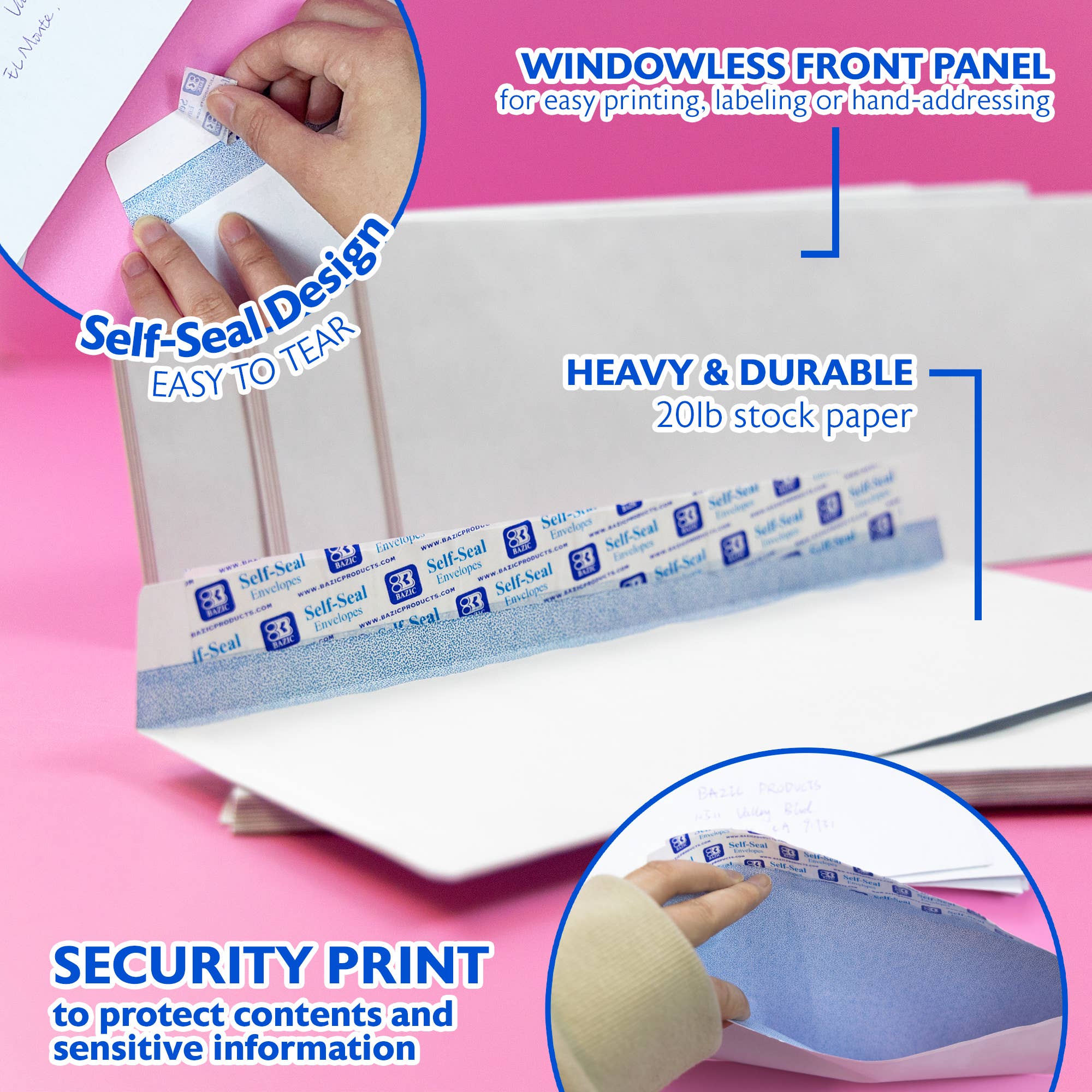 BAZIC Products - Wholesale Envelopes - #10 Self-Seal Security Envelope (30/Pack)2