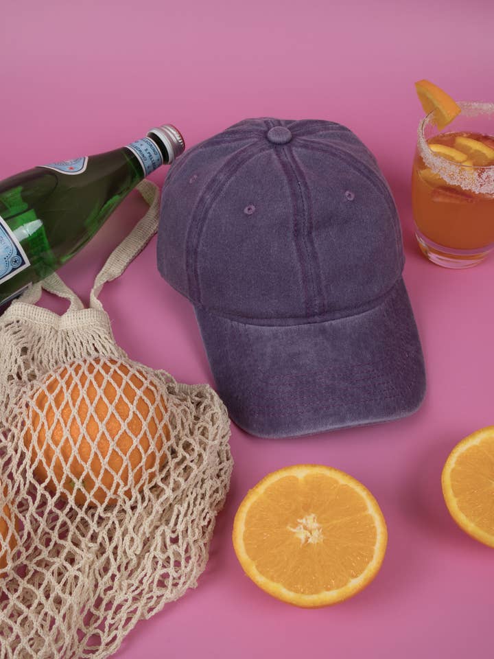 Vintage Washed Cap - 100% Cotton - Byron Bay - Purple for wholesale by Nakoa The Label