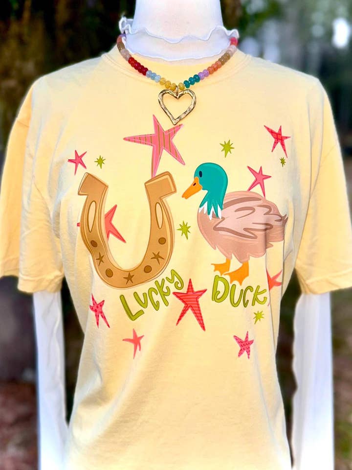 Lucky Duck Short Sleeve Tee for wholesale by Funky Monkey