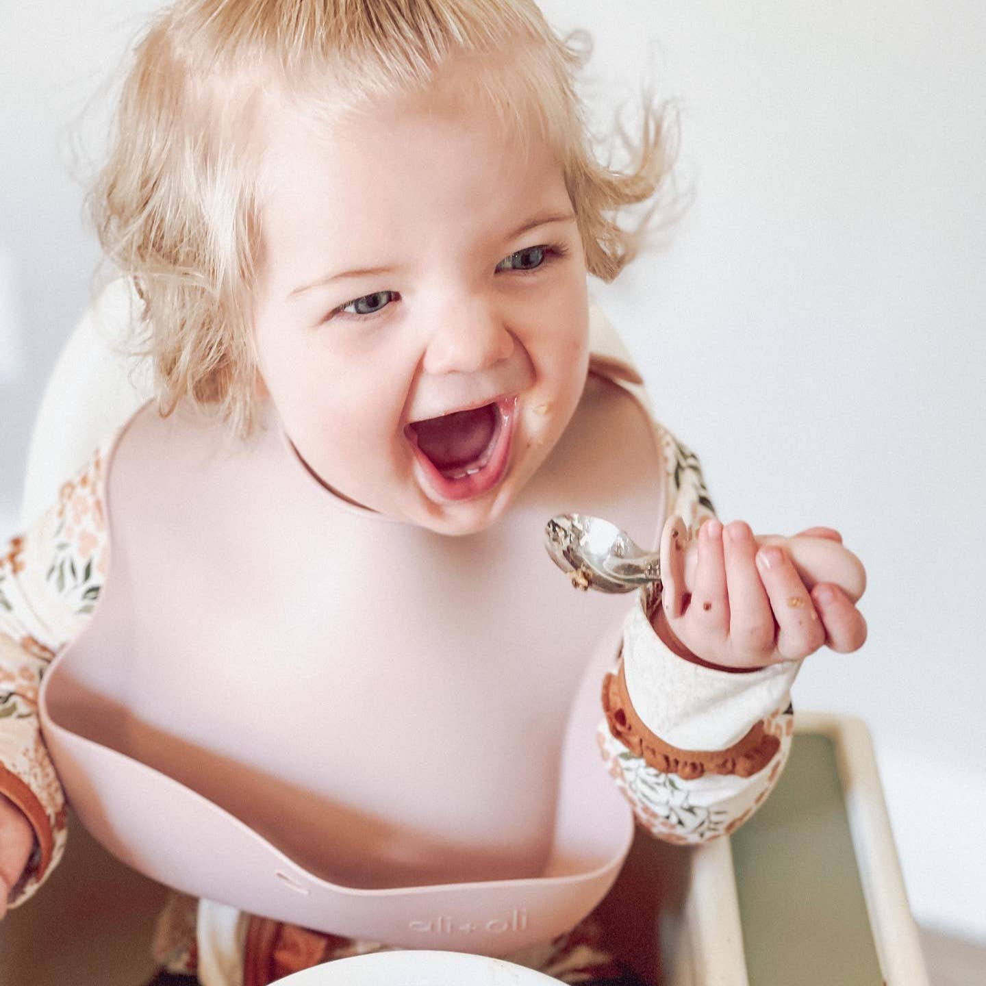 Ali+Oli - Wholesale Flatware Set - Kids & Baby - Ali+Oli Spoon & Fork Learning Set for Toddlers (Pink) 6m+13