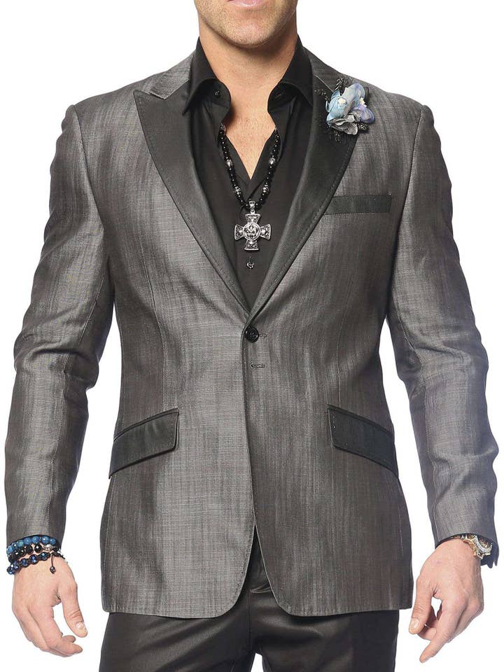 Denim Blazer, Santo Black - Jeans - Coat - Mens for wholesale by Angelino