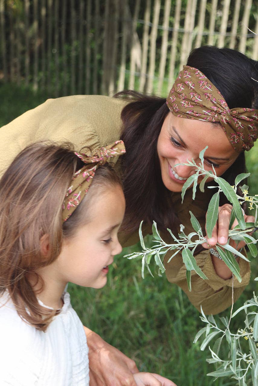 Maho - Wholesale Fashion Headband - Women's - Isa flowers Olive2