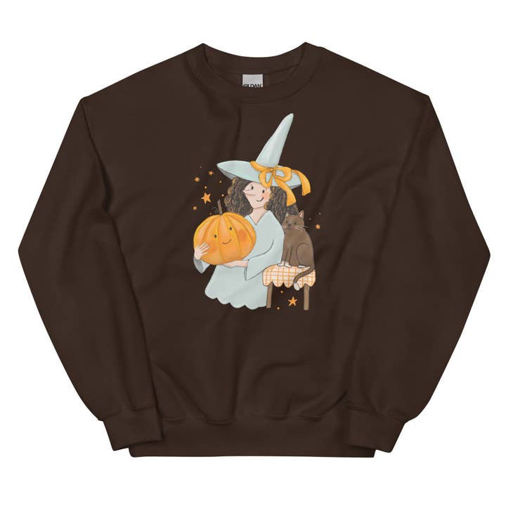 Sudadera de Bruja de Calabaza para venta al por mayor de Painted Peony Art