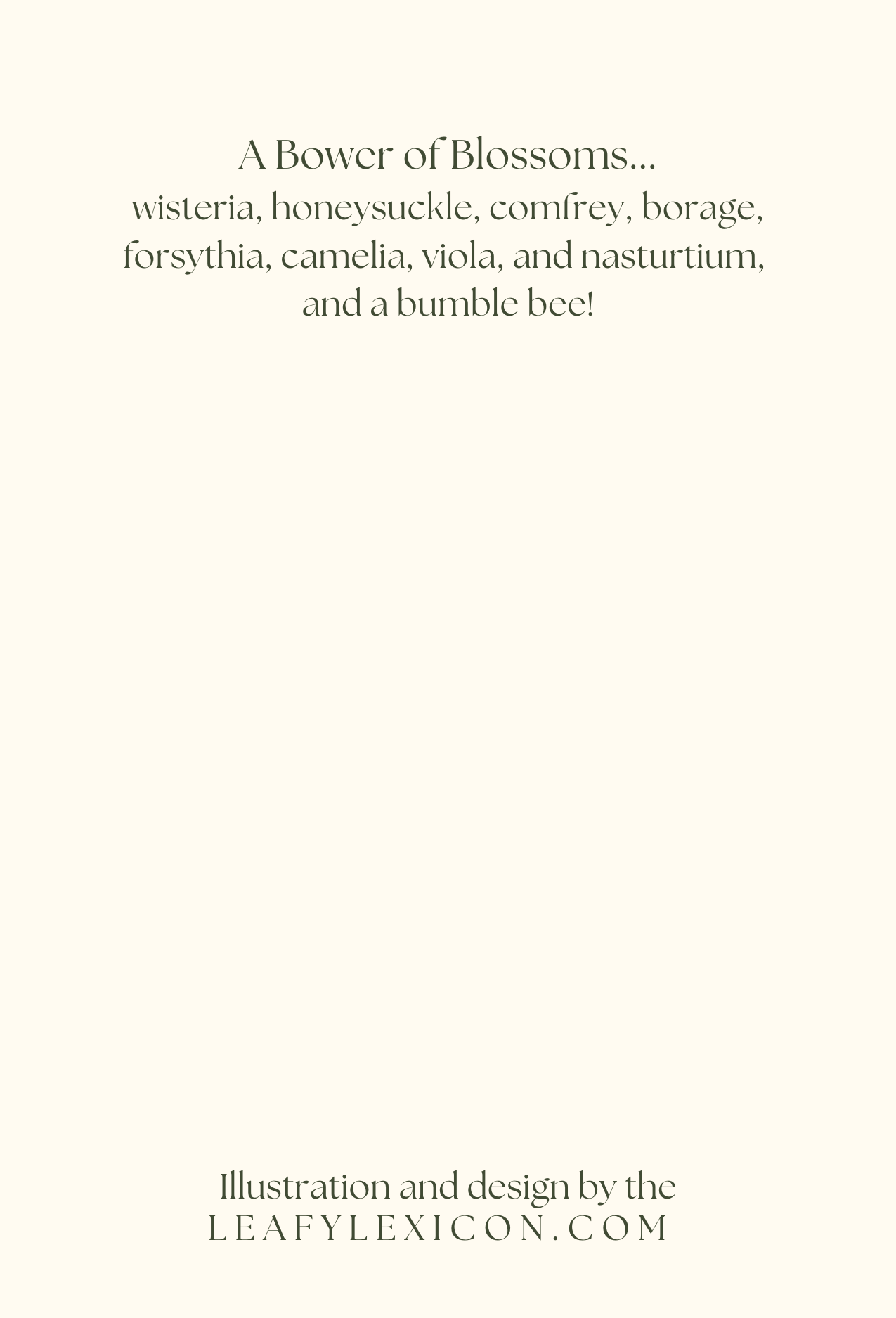 Leafy Lexicon - Wholesale Everyday Greeting Card - Bower of Blossoms greeting card1