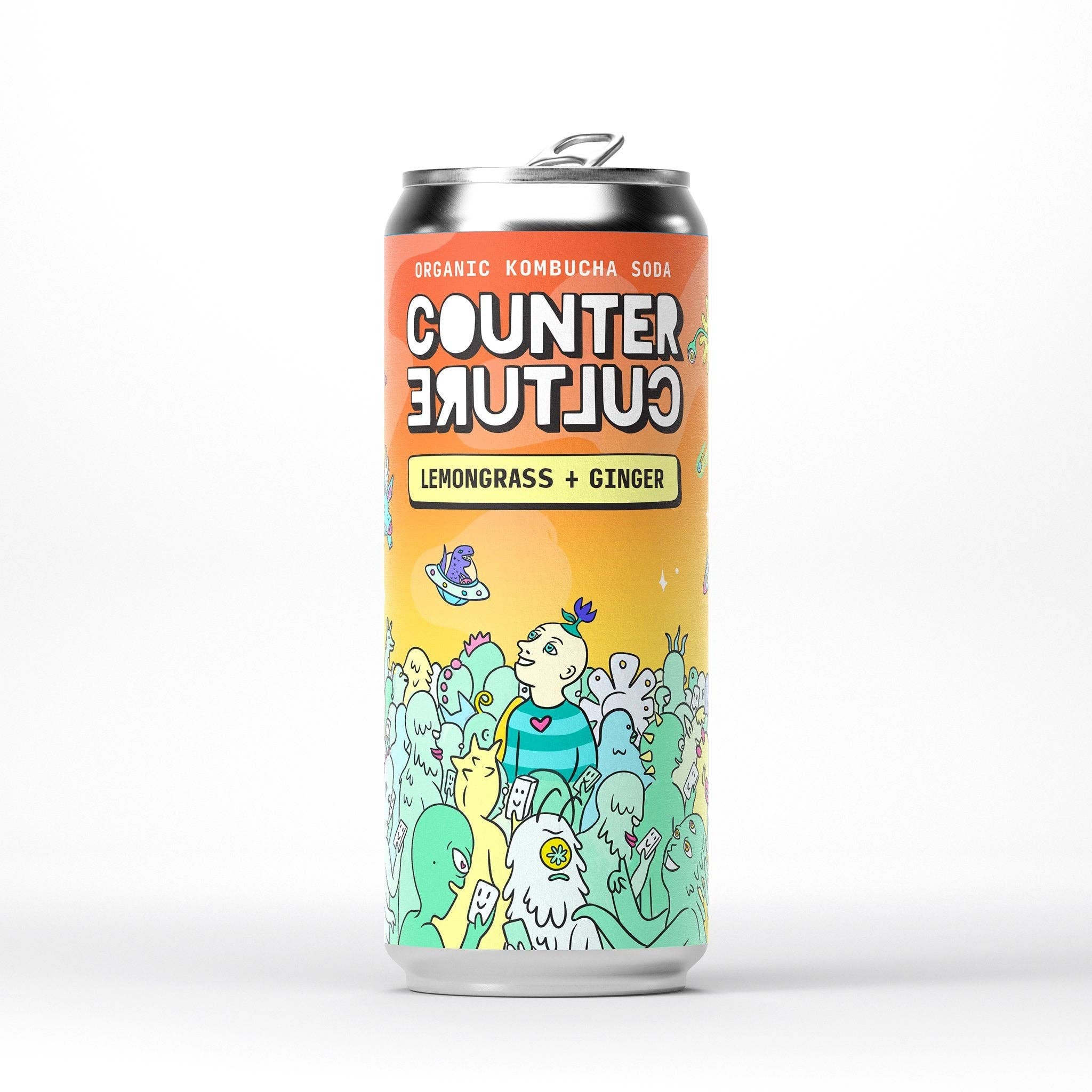 Counter Culture Drinks – wholesale Kombucha – Counter Culture - Lemongrass + Ginger Organic Kombucha Soda 330ml