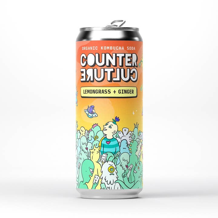 Counter Culture Drinks – wholesale Kombucha – Counter Culture - Lemongrass + Ginger Organic Kombucha Soda 330ml0
