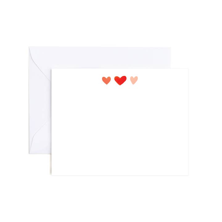 Conjunto de notecard plano Hearts por atacado de Evergreen Summer