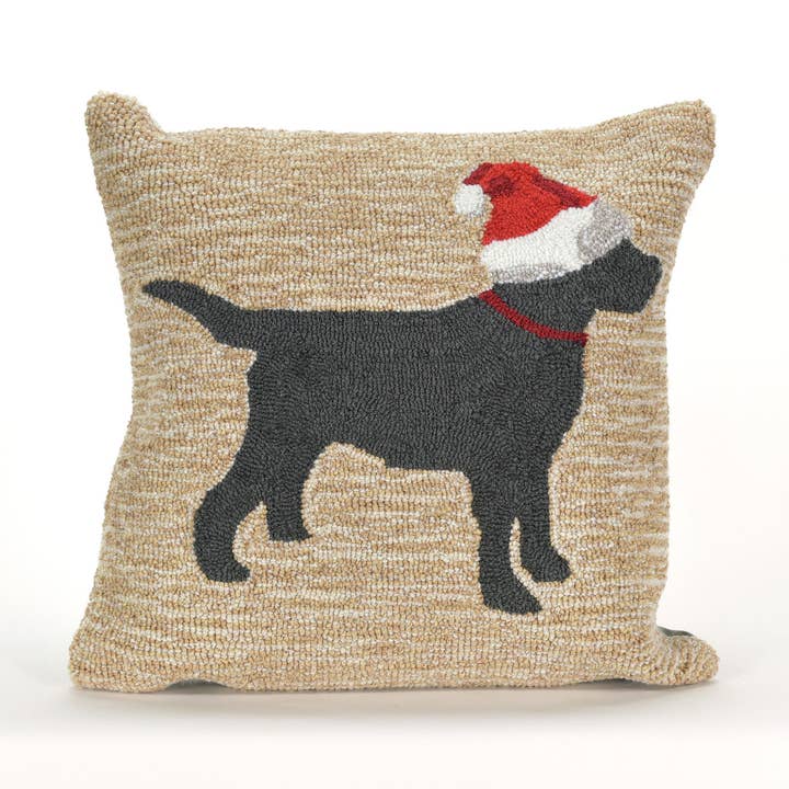 Frontporch Christmas Dog Indoor/Outdoor Pillow for wholesale by Liora Manne