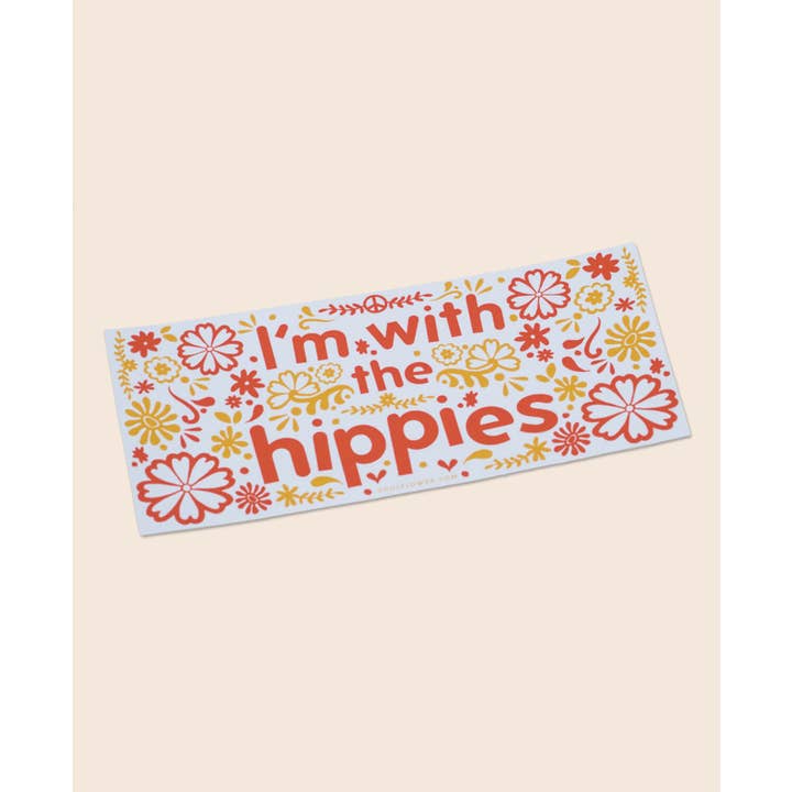Soul Flower - Wholesale Sticker - I'm with the Hippies Mini Bumper Sticker1