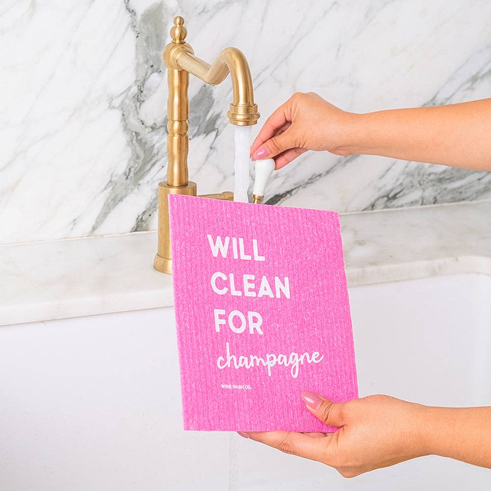 Wine Wash Co. - Wholesale Dishcloth - Biodegradable Dish Cloths – Pink/Purple Set1