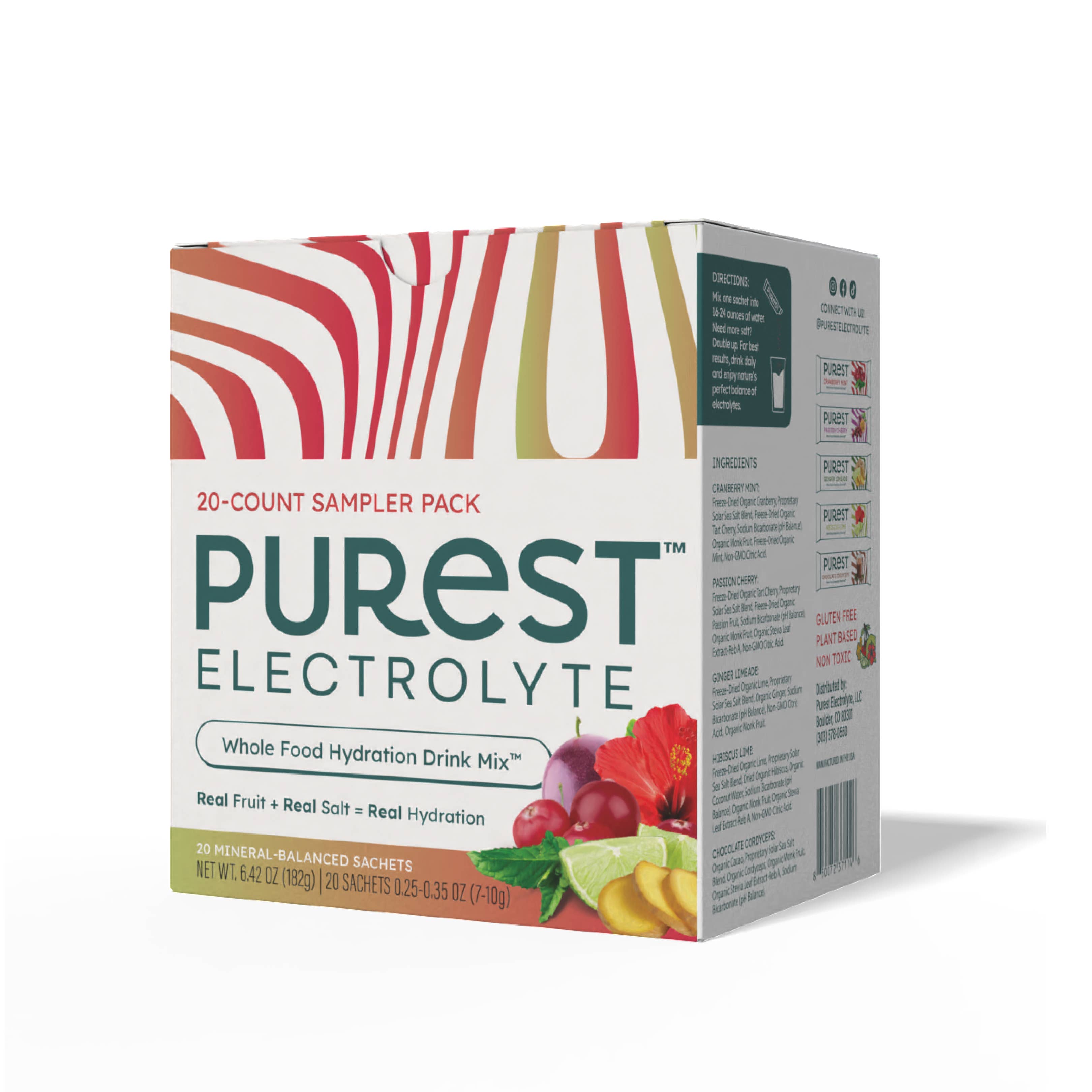 Purest Electrolyte - Wholesale Powdered Health Drink - 20-Count Variety Pack