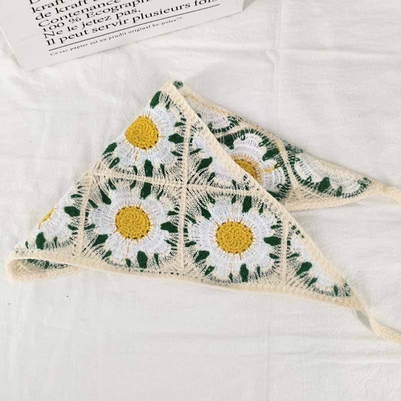 MKS America - Wholesale Bandana - Women's - Cherry Strawberry Floral checkered Crochet Bandana -56colors32