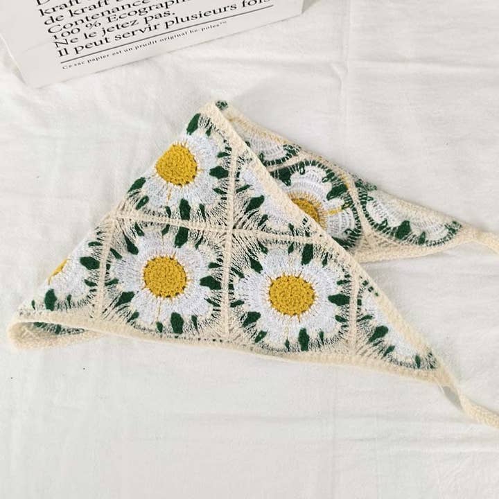 MKS America - Wholesale Bandana - Women's - Cherry Strawberry Floral checkered Crochet Bandana -56colors32