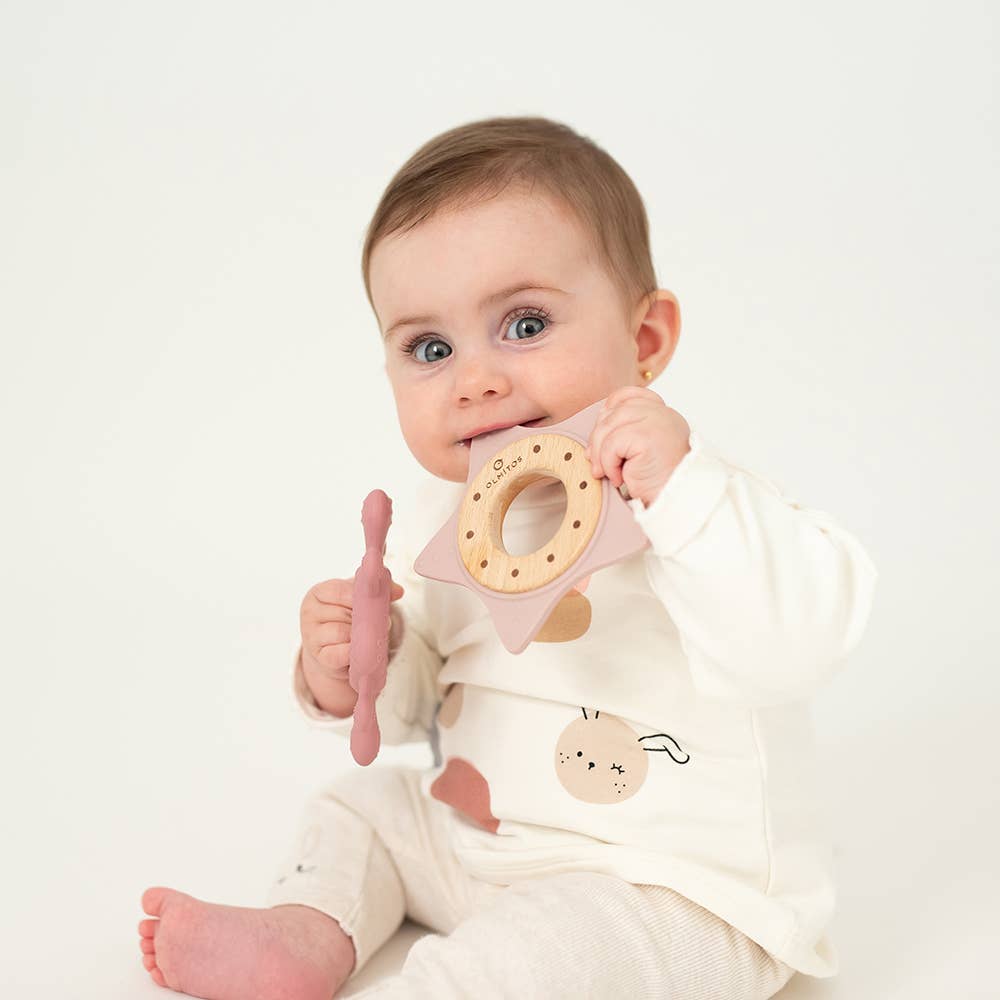 Olmitos S.A - Wholesale Teether (Not Clip-On) - Baby - SILICONE TEETHING RING AND BEECH WOOD9