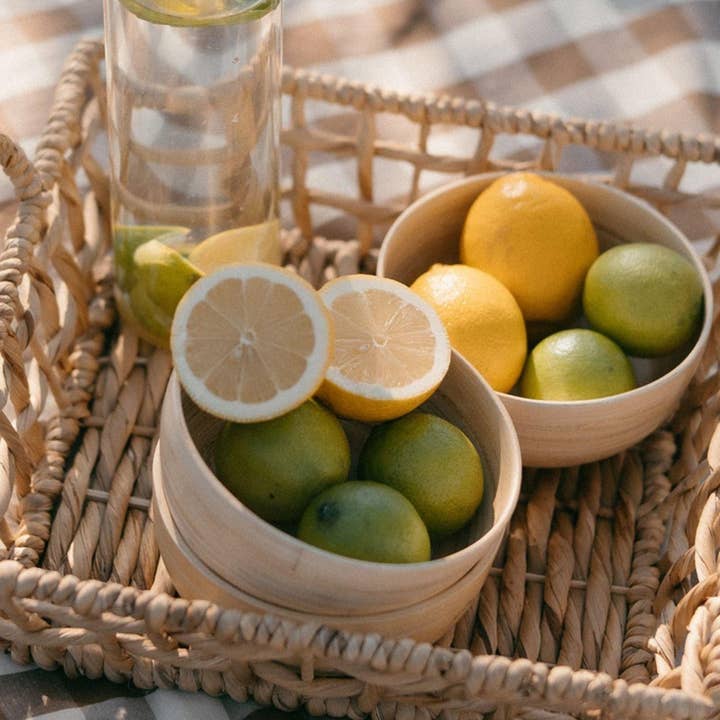 Andrea House - Wholesale Basket - Beige deep bamboo bowl