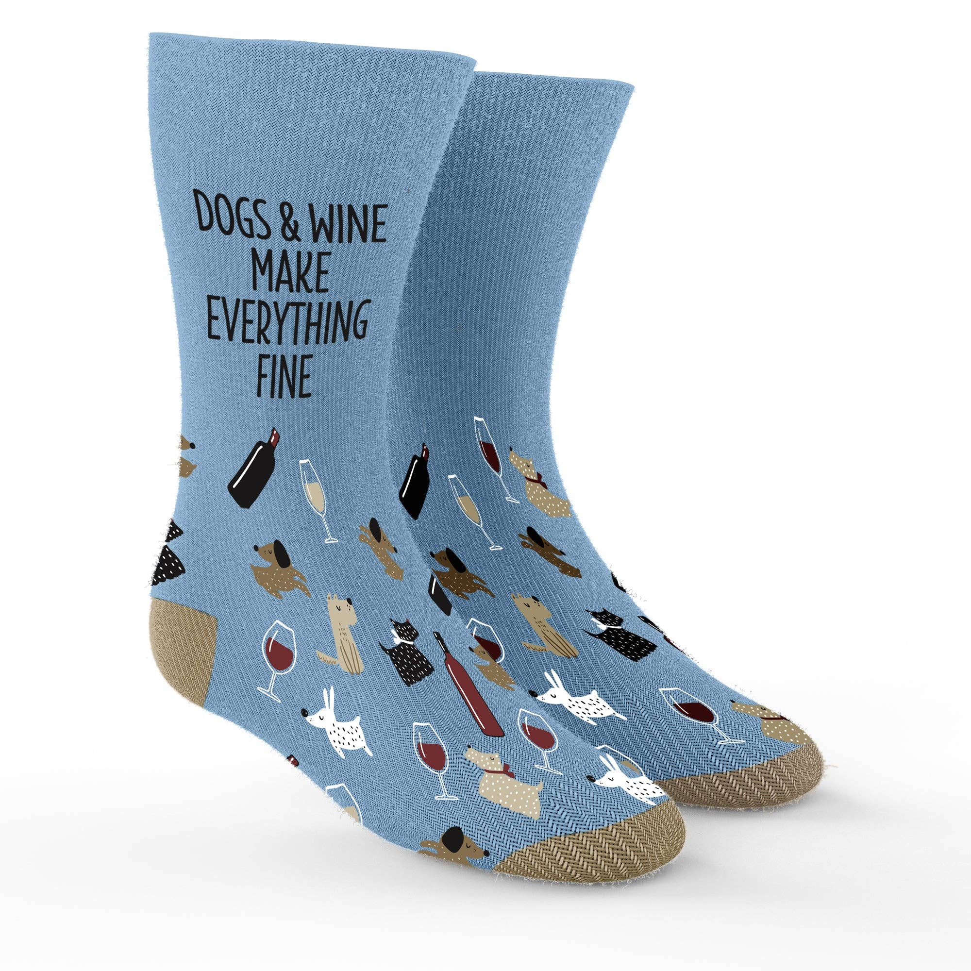 Chris’s Stuff Inc. - Wholesale Socks - Unisex - Dogs & Wine Socks1
