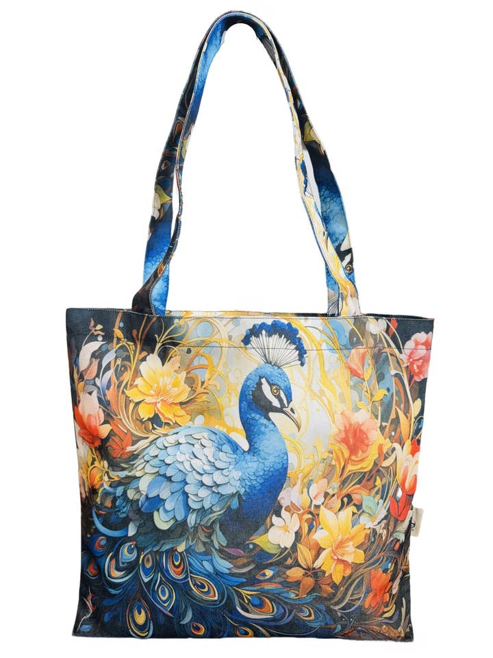 JCFB0061 Blå-Multi Påfågel Premium Väska för wholesale av JC Sunny Fashion