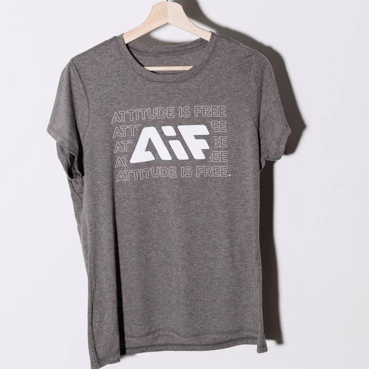 Logotipo clássico masculino+camiseta X5 por atacado de Attitude is Free