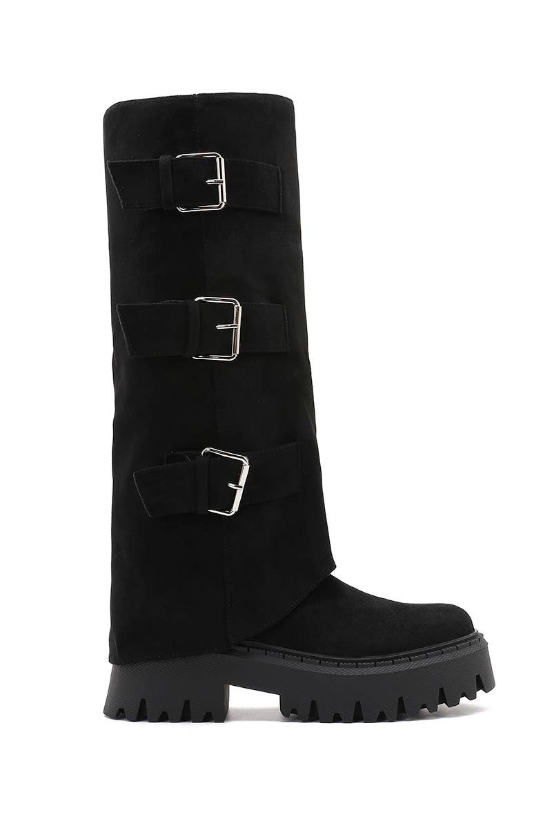 Joia Paris - Wholesale Booties - Women's - High boots with lug sole and triple straps WZ-1121