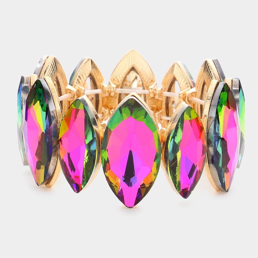 Sensibling Corp. – Pulseira de punho por atacado – Pulseira Marquise Stone Stretch para Noite1