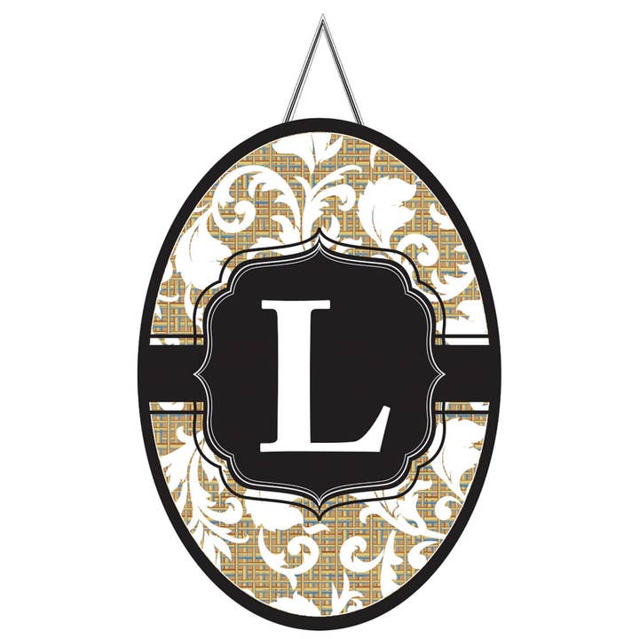 Special Buy! Door Banner, Monogram "L" for wholesale by Cottage Garden