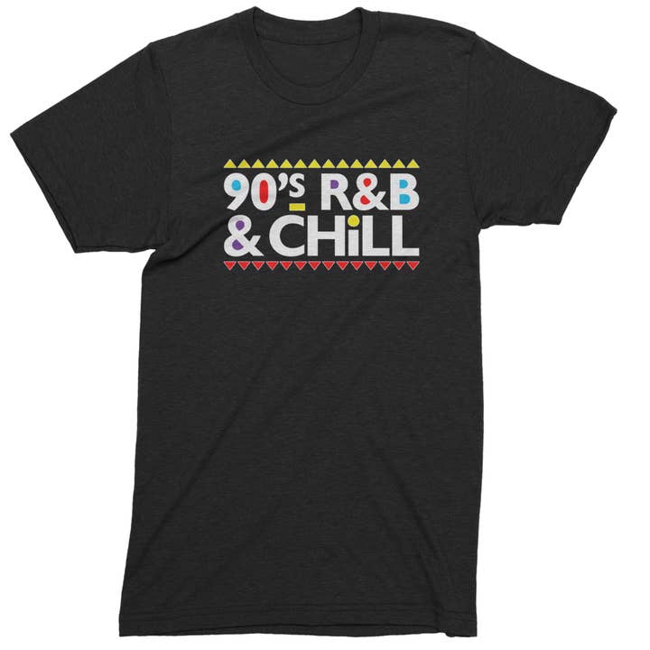 90s R&B and Chill Retro Throwback Mens T-shirt for wholesale by Expression Tees