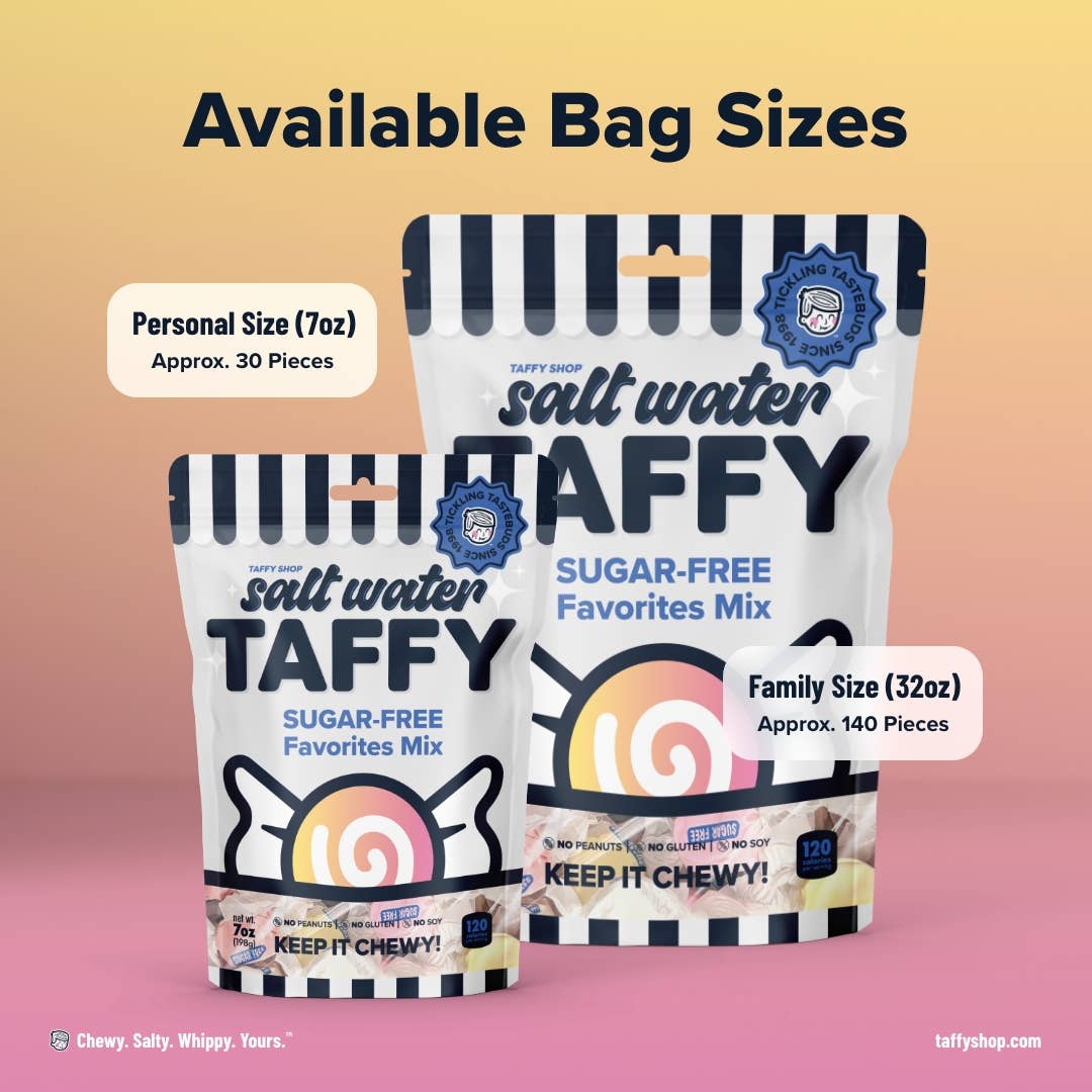 Taffy Shop – wholesale Taffy – SUGAR-FREE Favorites™ Taffy-påse2