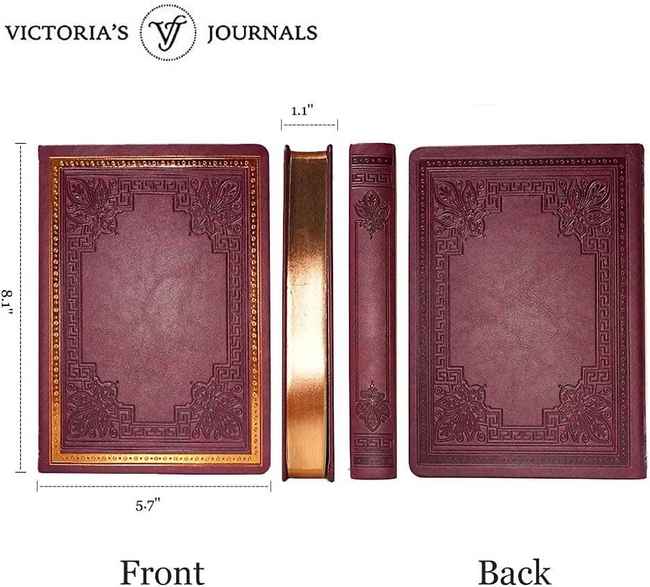 Victoria's Journals - Wholesale Journal/Diary - Victoria's Journals Antique Style Diary Hard Cover Burgundy3