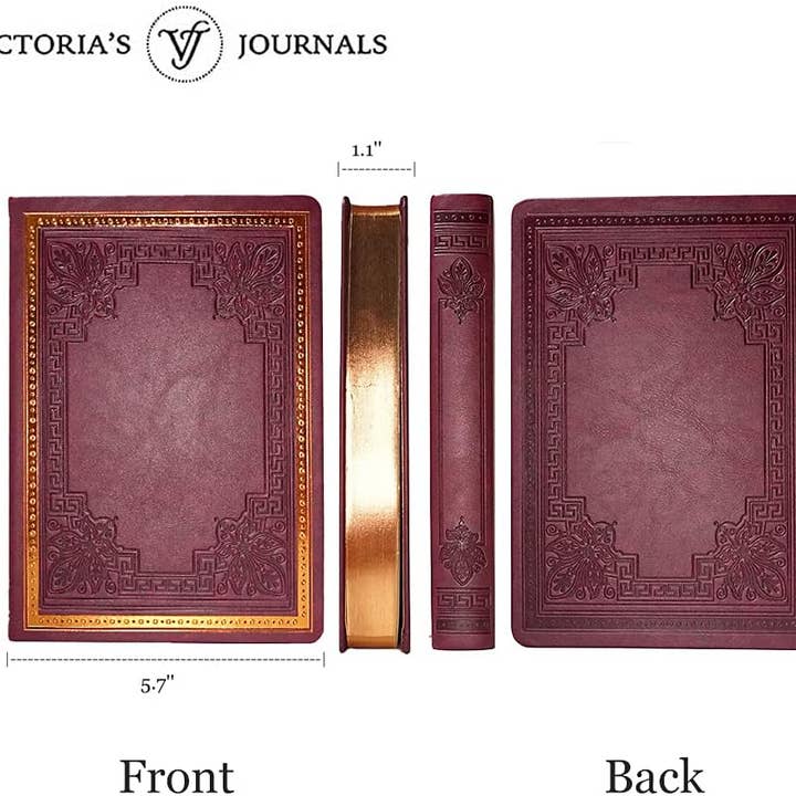 Victoria's Journals - Wholesale Journal/Diary - Victoria's Journals Antique Style Diary Hard Cover Burgundy3