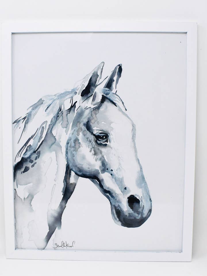 Akvarel Hest Art Print for engroshandel hos Shelby Kregel Art and Design