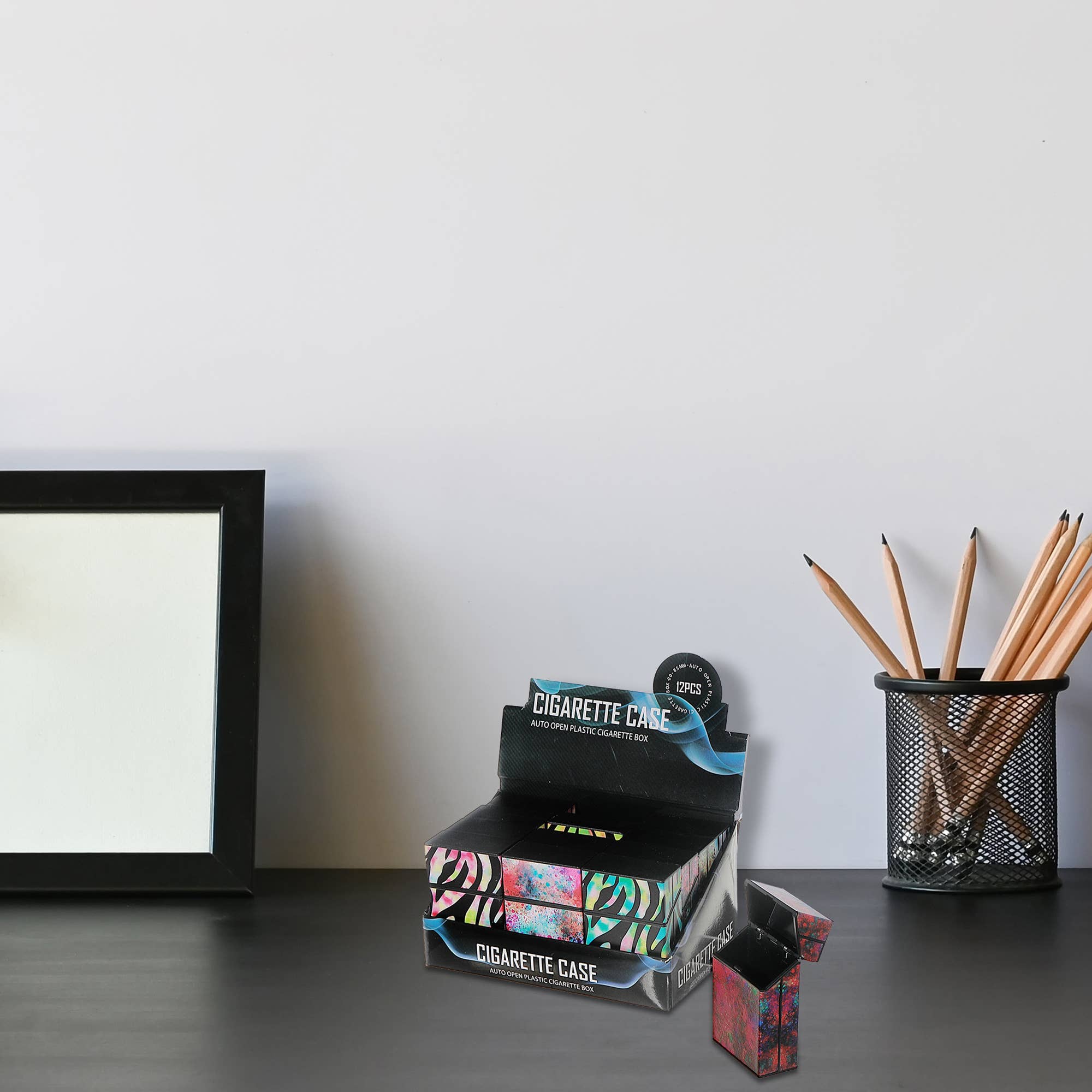 Multi Plastic Cigarette Case 12/Display Assorted for wholesale on Faire1