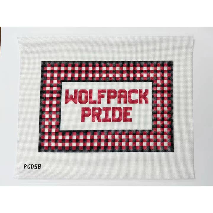 Wolfpack Pride (NC State) Needlepoint Canvas for wholesale by Perrin Gentry Designs
