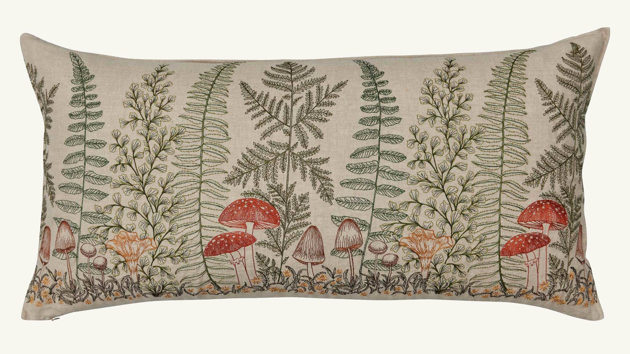 Coral & Tusk - Wholesale Lumbar Pillow - Mushrooms and Ferns Lumbar Pillow6