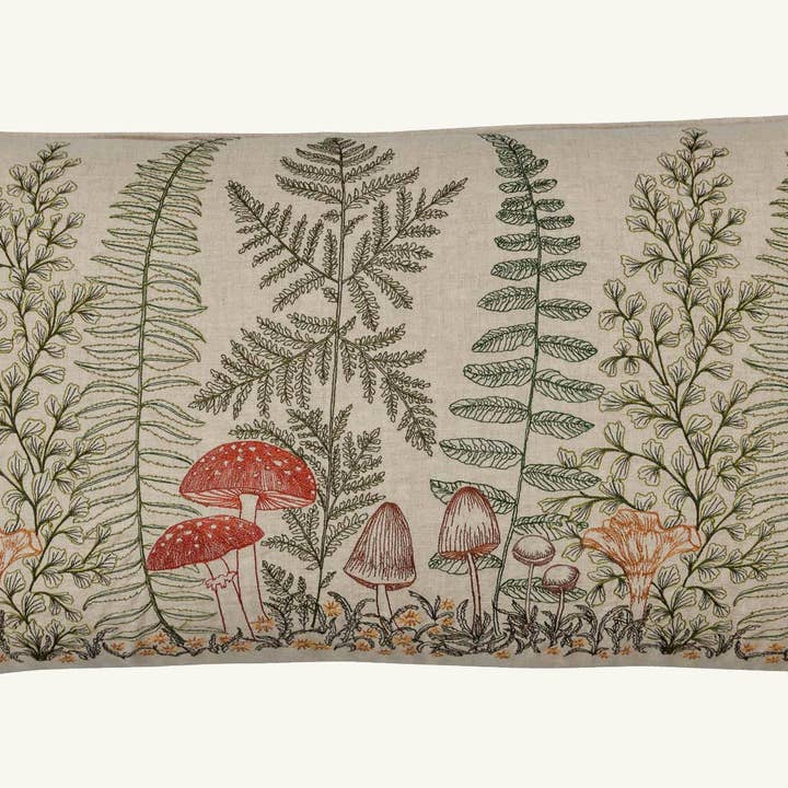 Coral & Tusk - Wholesale Lumbar Pillow - Mushrooms and Ferns Lumbar Pillow6