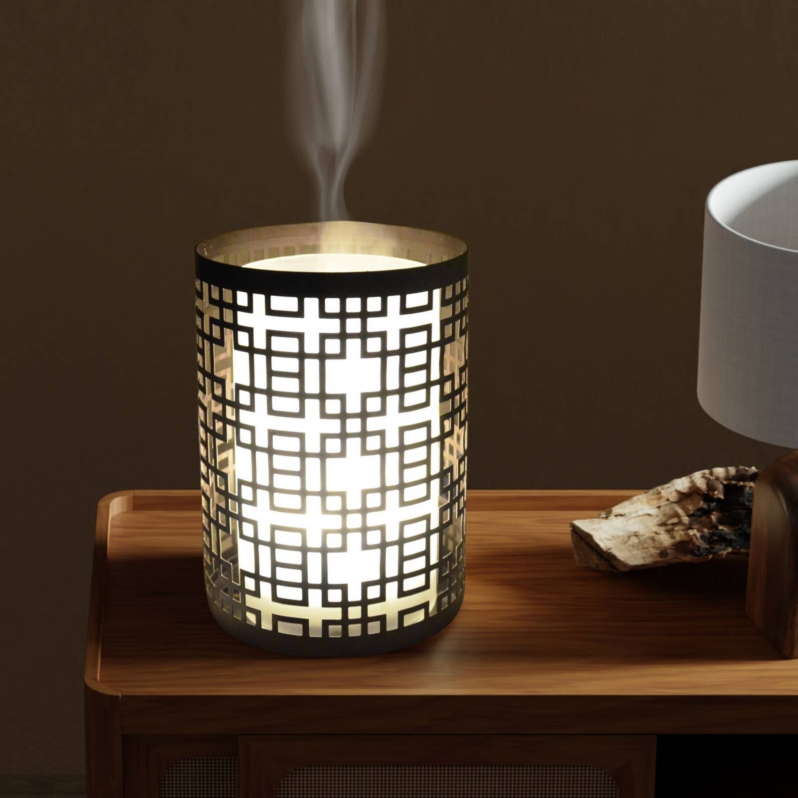 Zen'Arôme – Engroshandel Elektronisk diffuser – Vela diffuser i glas og metal med lysestageeffekt12
