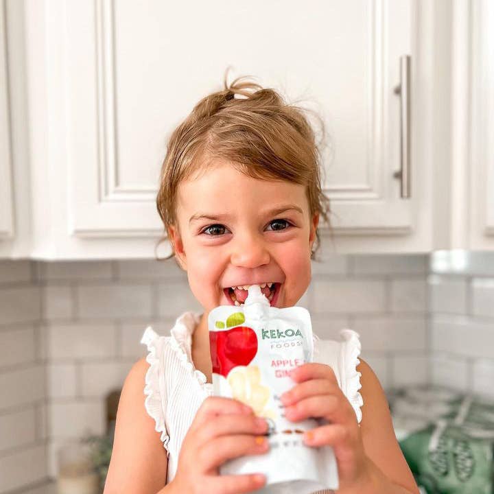 Kekoa Foods - Wholesale Baby Food - Apple & Ginger Squeeze Pouch, 100% Organic Vegetarian Baby Food Purée4