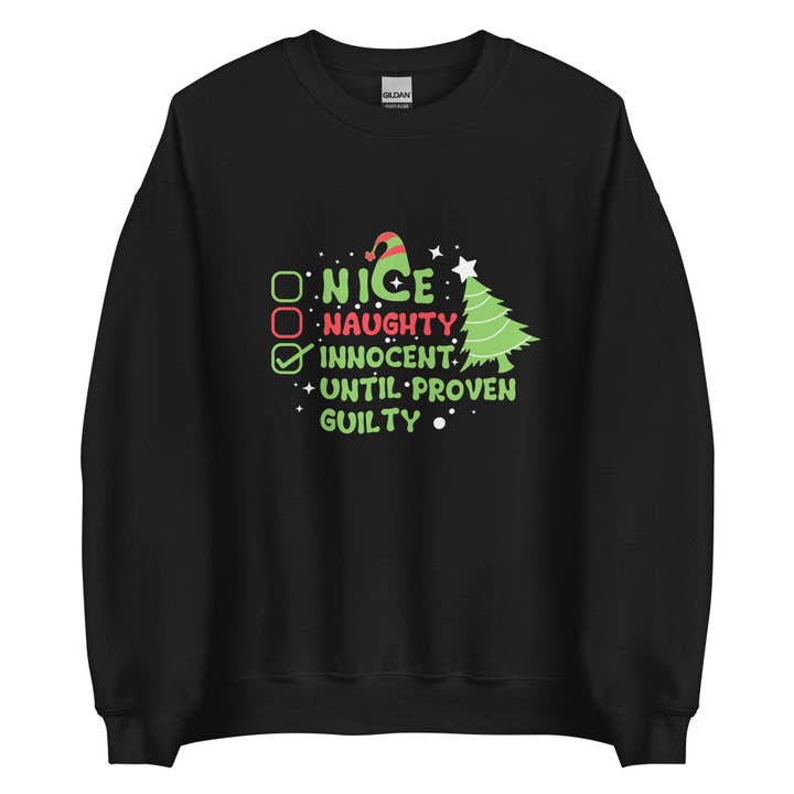 Innocent until Proven Guilty Unisex Sweatshirt for wholesale by SUNFLOWER DREAMS BOUTIQUE