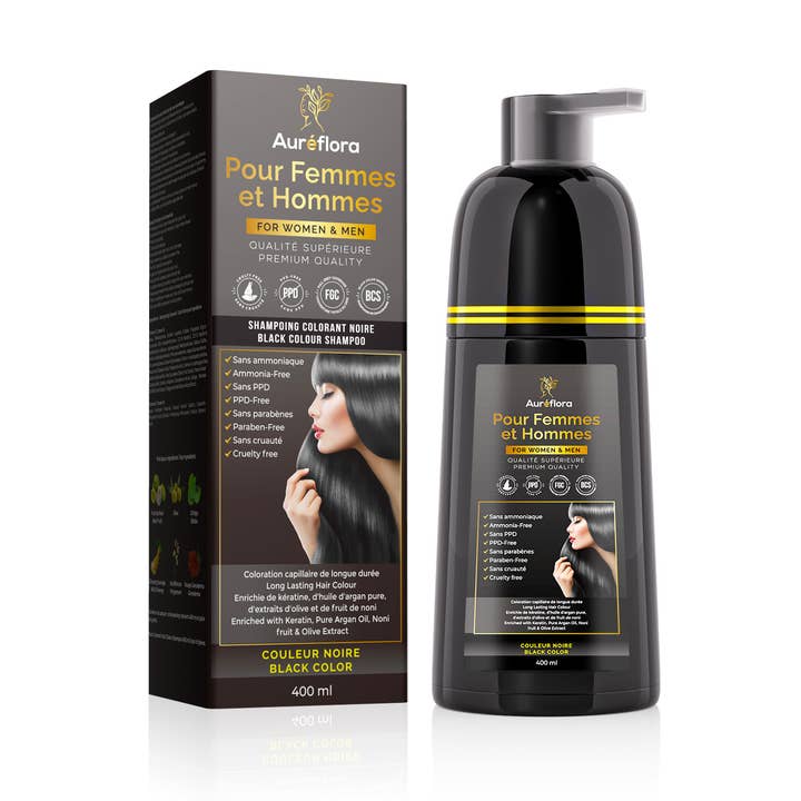 Shampooing Colorant à Base de Plantes – Transforme les Cheveux Gris en Noir en 5 Minutes | Hommes & Femmes pour la vente par Kedem Herbs Canada