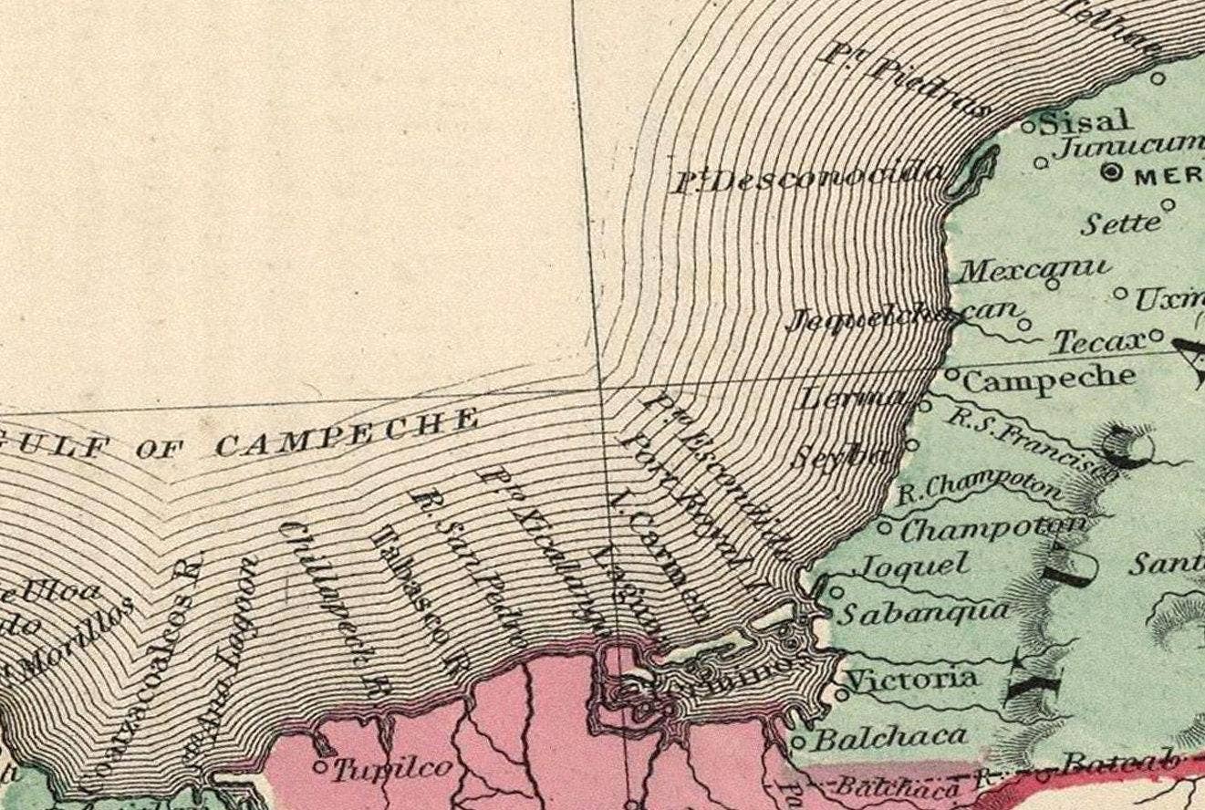 OldCityPrints - Old Maps and Posters - Wholesale Map - Old Map of Mexico 1865 Vintage Map | Vintage Map Wall Art Print2